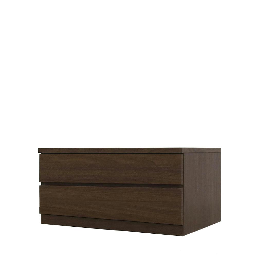 丸田木工 フィット チェスト タンス 幅80 2段 奥行55cm ウォールナット 押入れ収納 衣類収納 衣装ケース fi080255cwn【別送品】