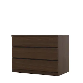 丸田木工 フィット チェスト タンス 幅80 3段 奥行44cm ウォールナット 押入れ収納 衣類収納 衣装ケース fi080344cwn【別送品】