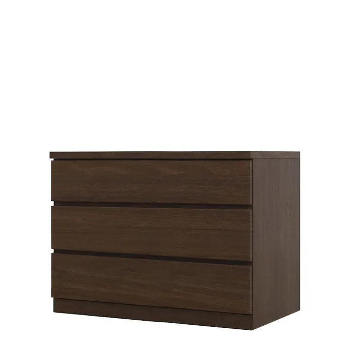 丸田木工 フィット チェスト タンス 幅80 3段 奥行44cm ウォールナット 押入れ収納 衣類収納 衣装ケース fi080344cwn【別送品】