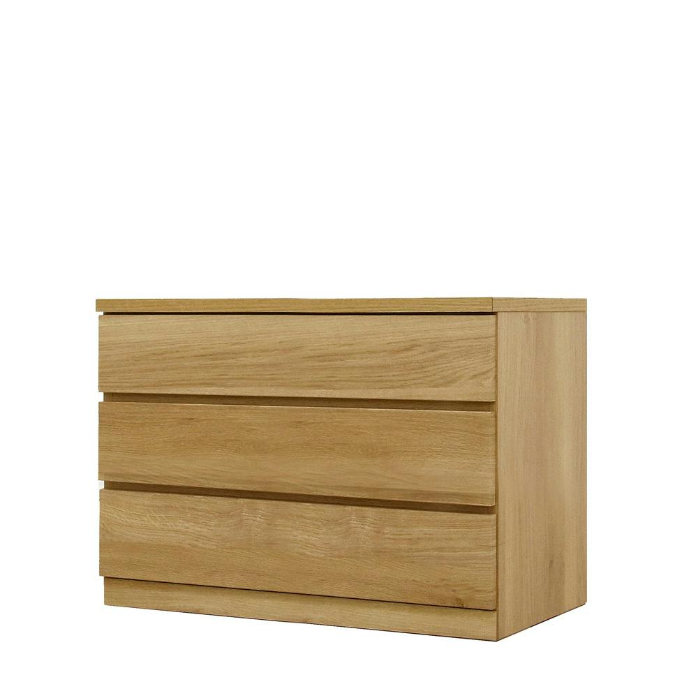 丸田木工 フィット チェスト タンス 幅80 3段 奥行44cm オーク 押入れ収納 衣類収納 衣装ケース fi080344cwo【別送品】