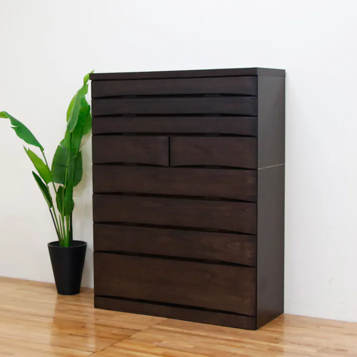 丸田木工 桐蔵 チェスト タンス 幅102 8段 ダーク 衣類収納 着物収納 桐ダンス kg102800cdk【別送品】