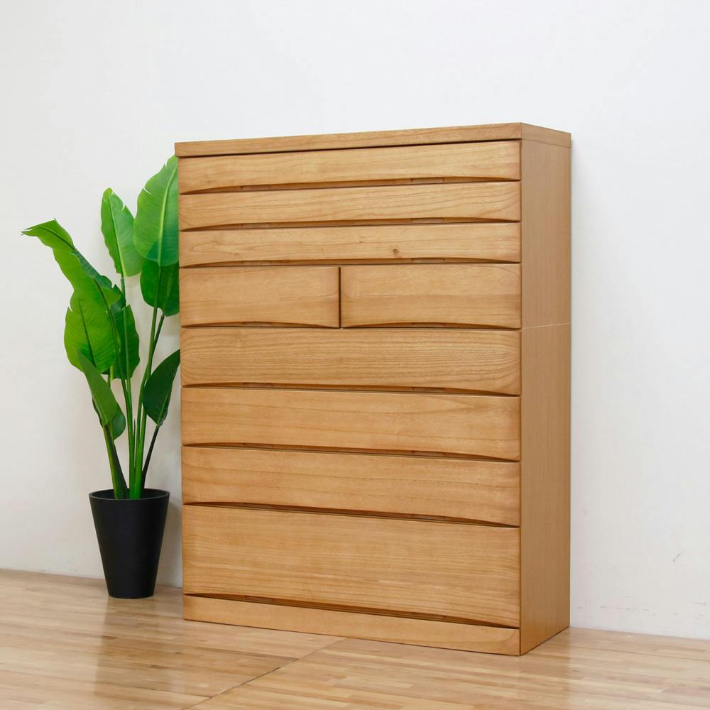 丸田木工 桐蔵 チェスト タンス 幅102 8段 ナチュラル 衣類収納 着物