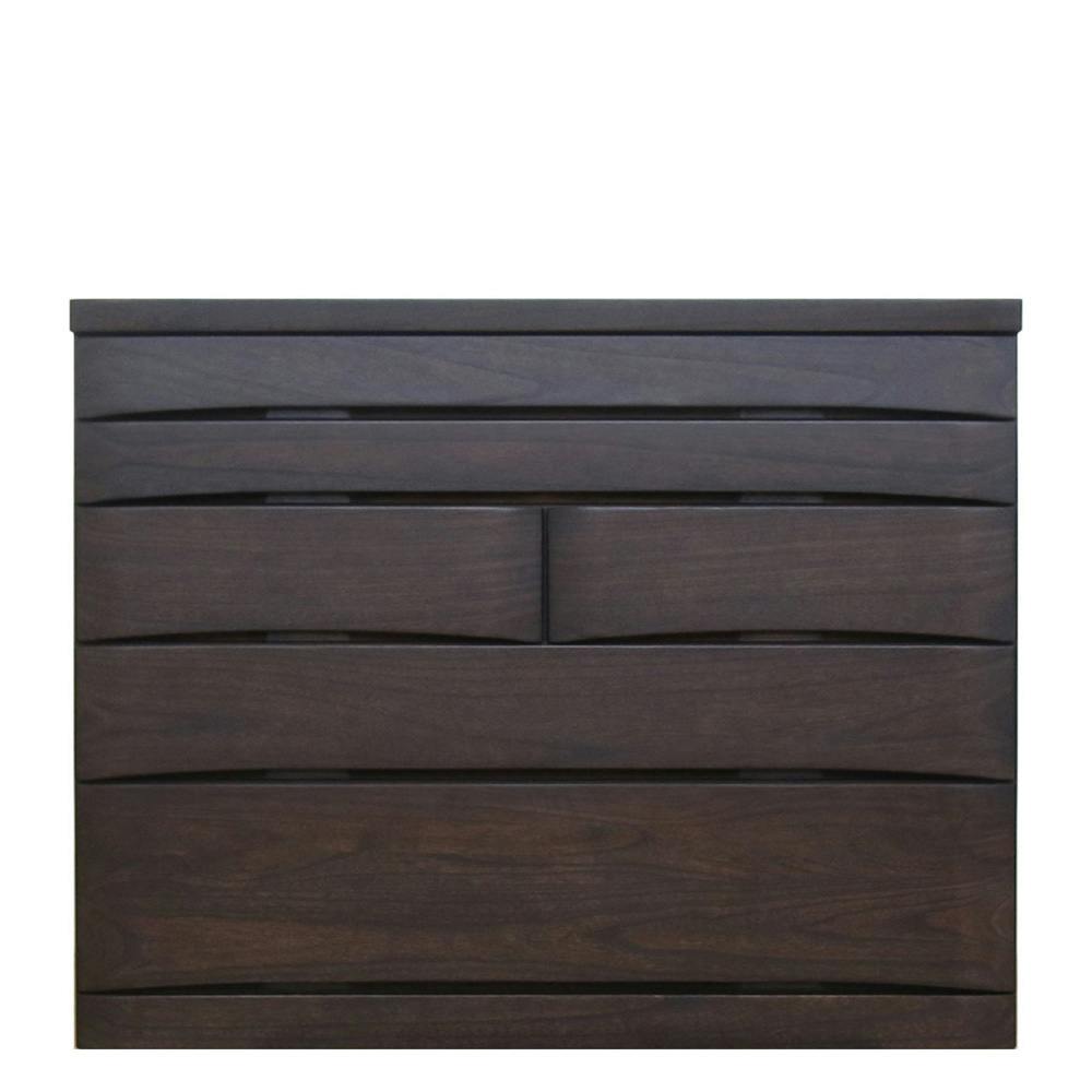 丸田木工 桐蔵 チェスト タンス 幅118 5段 ダーク 衣類収納 着物収納 桐ダンス kg118500cdk【別送品】