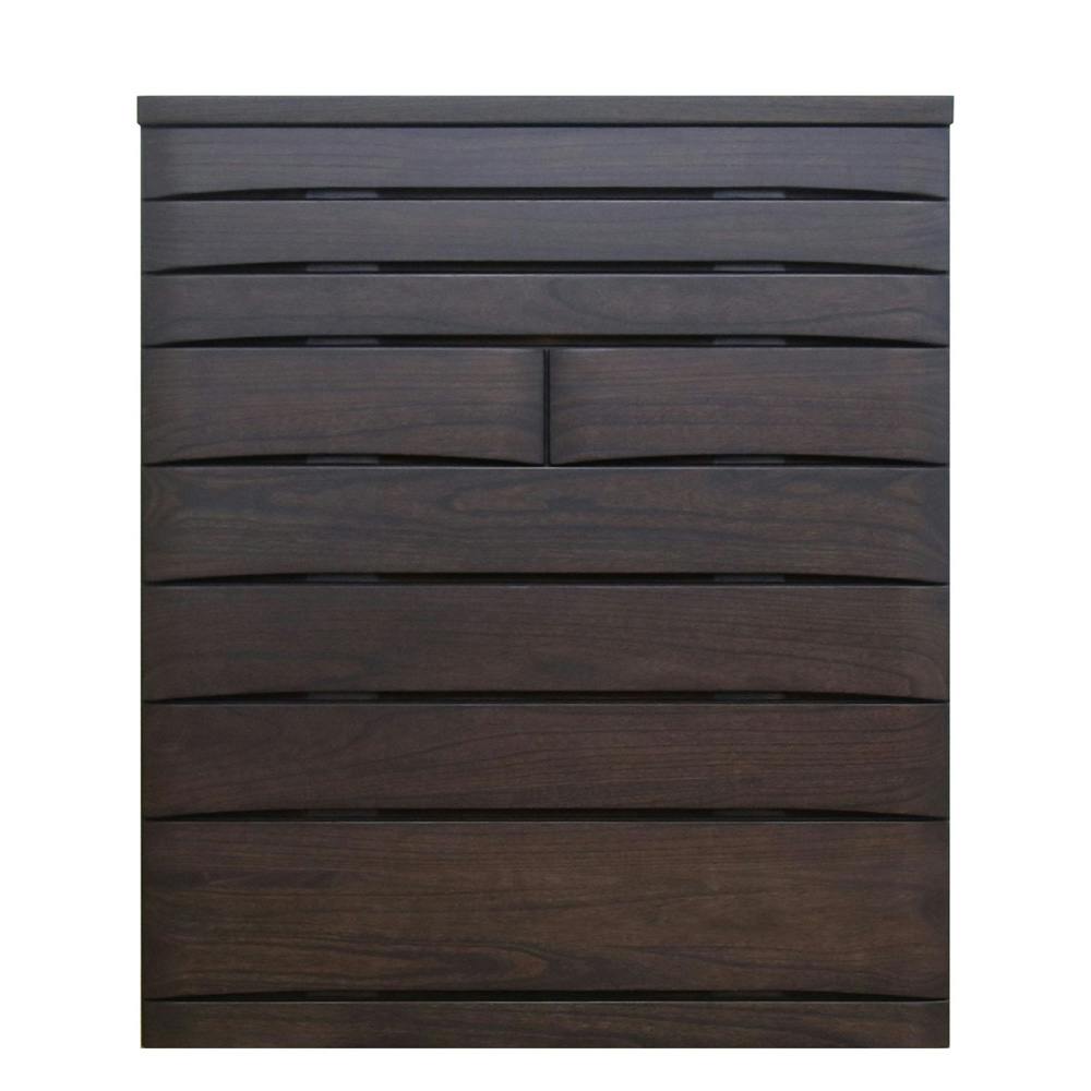 丸田木工 桐蔵 チェスト タンス 幅118 8段 ダーク 衣類収納 着物収納 桐ダンス kg118800cdk【別送品】