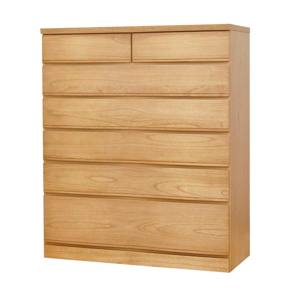 丸田木工 桐詞 チェスト タンス 幅102 6段 ナチュラル 衣類収納 着物収納 桐ダンス kk102600cna【別送品】