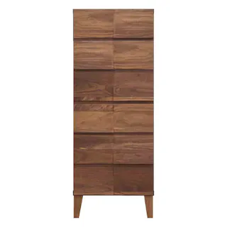丸田木工 モデルノ チェスト タンス 幅44 6段 ウォールナット スリムチェスト リビングチェスト 収納 md044600cwn【別送品】