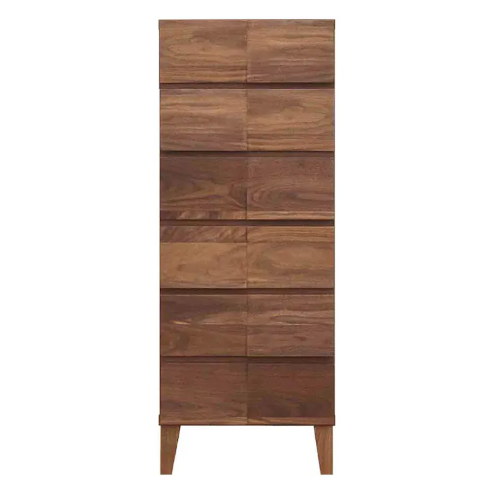 丸田木工 モデルノ チェスト タンス 幅44 6段 ウォールナット スリムチェスト リビングチェスト 収納 md044600cwn【別送品】