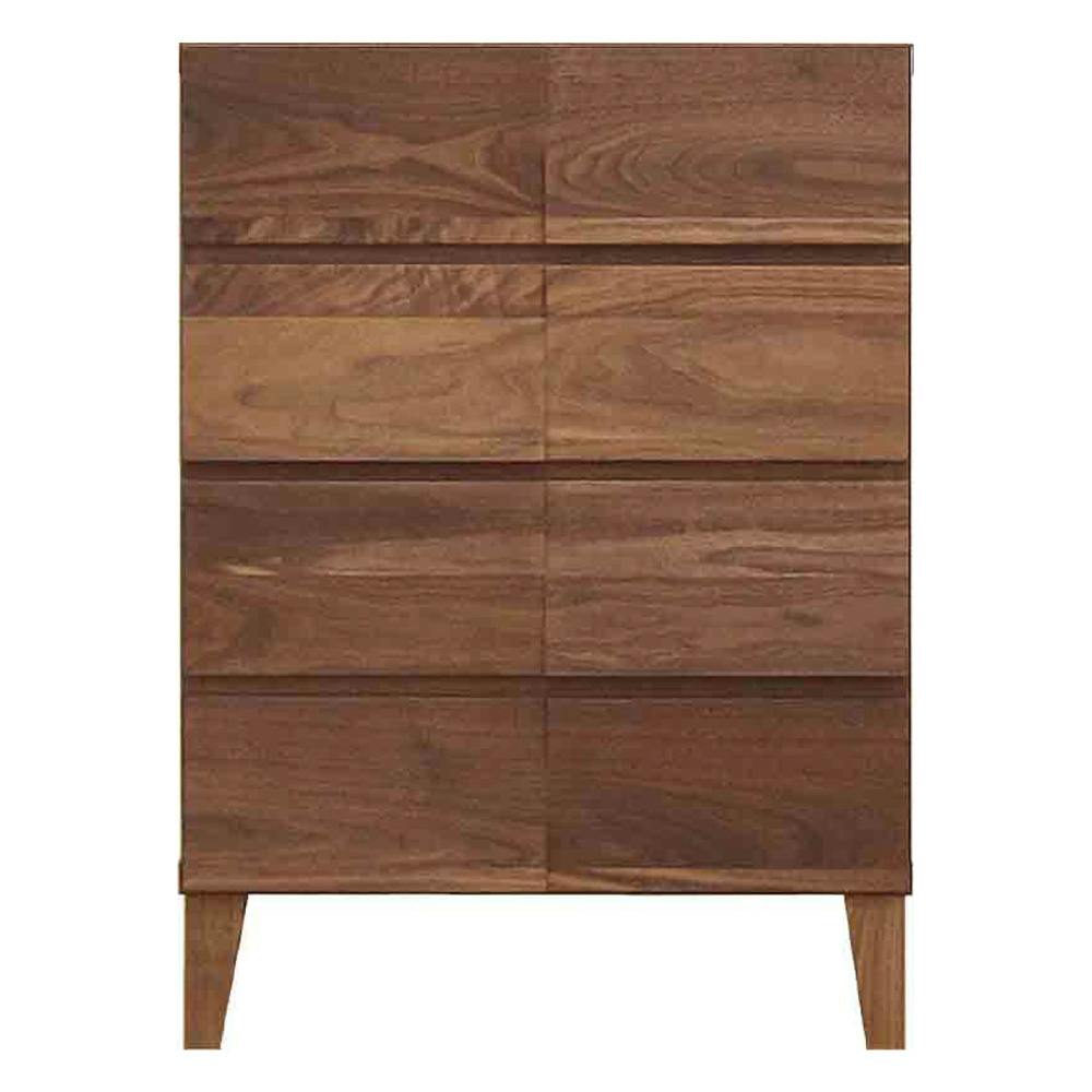 丸田木工 モデルノ チェスト タンス 幅58 4段 ウォールナット スリムチェスト リビングチェスト 収納 md058400cwn【別送品】