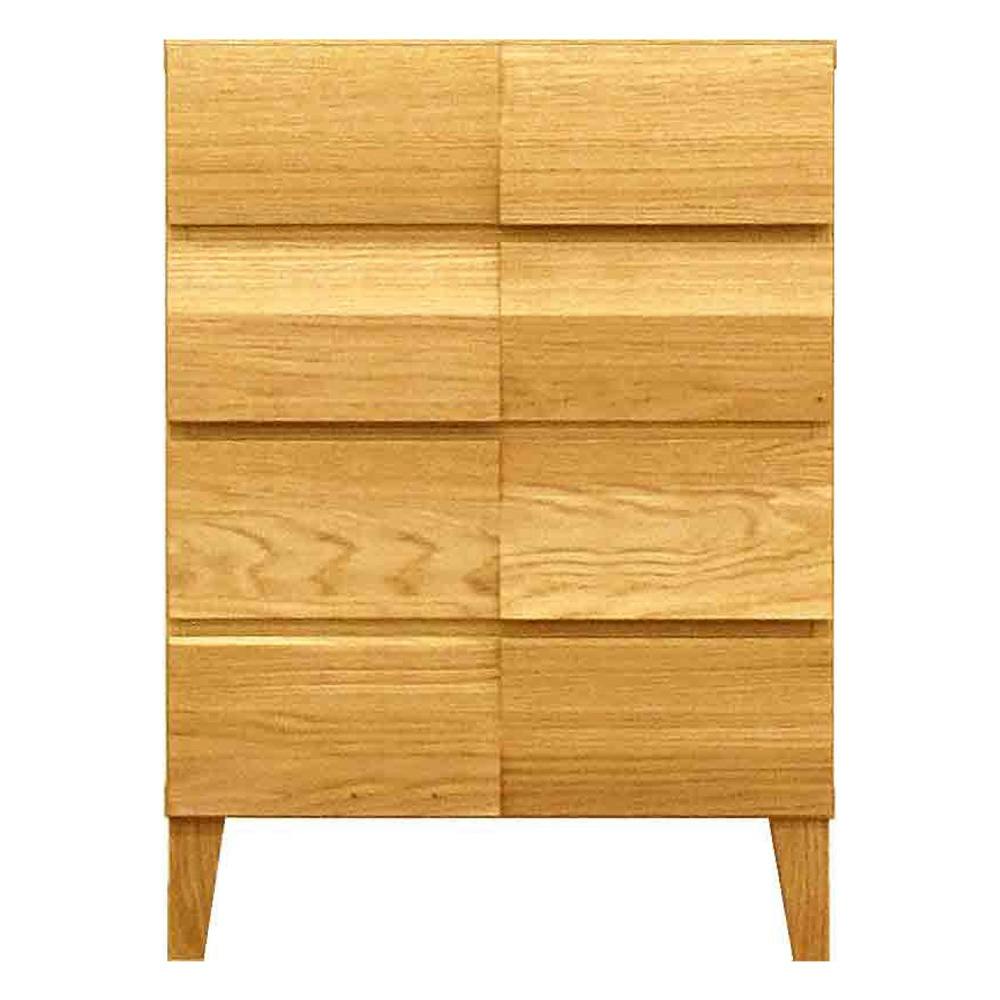 丸田木工 モデルノ チェスト タンス 幅58 4段 ホワイトオーク スリムチェスト リビングチェスト 収納 md058400cwo【別送品】