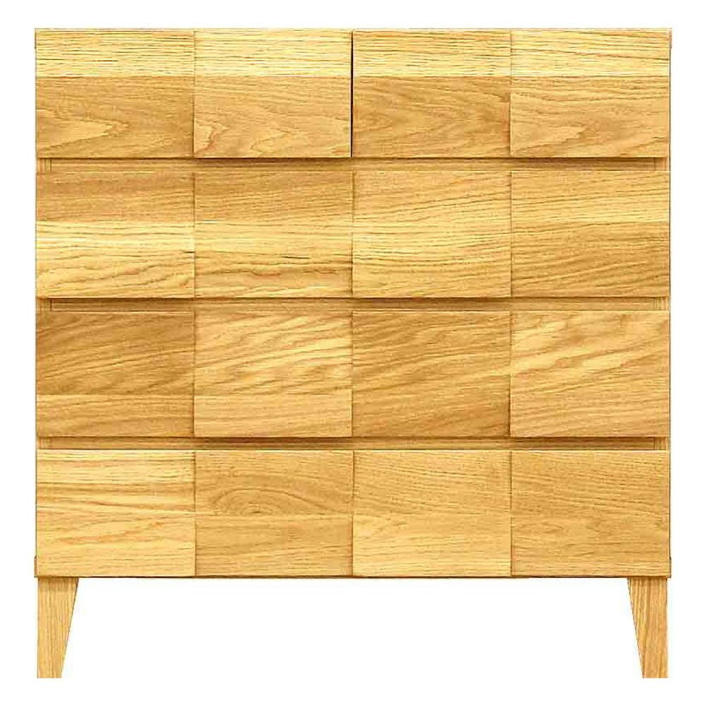 丸田木工 モデルノ チェスト タンス 幅78 4段 ホワイトオーク スリムチェスト リビングチェスト 収納 md078400cwo【別送品】