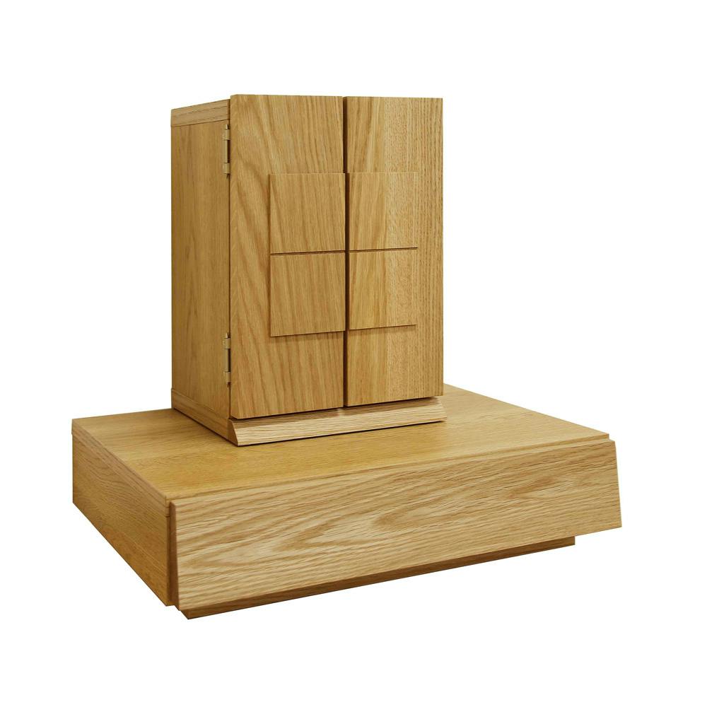 丸田木工 厨子型モダン仏壇 ロリエフ ホワイトオーク 収納付ステージセット 家具調仏壇 モダン仏壇 ミニ仏壇 rfset002bwo【別送品】