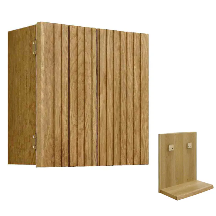 丸田木工 壁掛け仏壇 スリット ホワイトオーク 専用台セット 家具調仏壇 モダン仏壇 ミニ仏壇 slset000bwo【別送品】