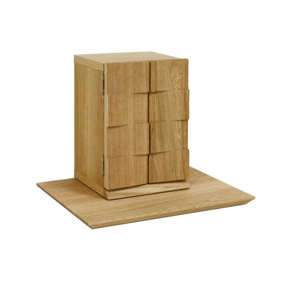 丸田木工 厨子型モダン仏壇 ティルト ホワイトオーク 無垢板ステージセット 家具調仏壇 モダン仏壇 ミニ仏壇 tiset001bwo【別送品】