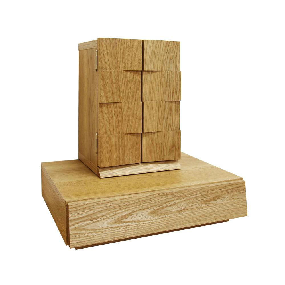 丸田木工 厨子型モダン仏壇 ティルト ホワイトオーク 収納付ステージセット 家具調仏壇 モダン仏壇 ミニ仏壇 tiset002bwo【別送品】