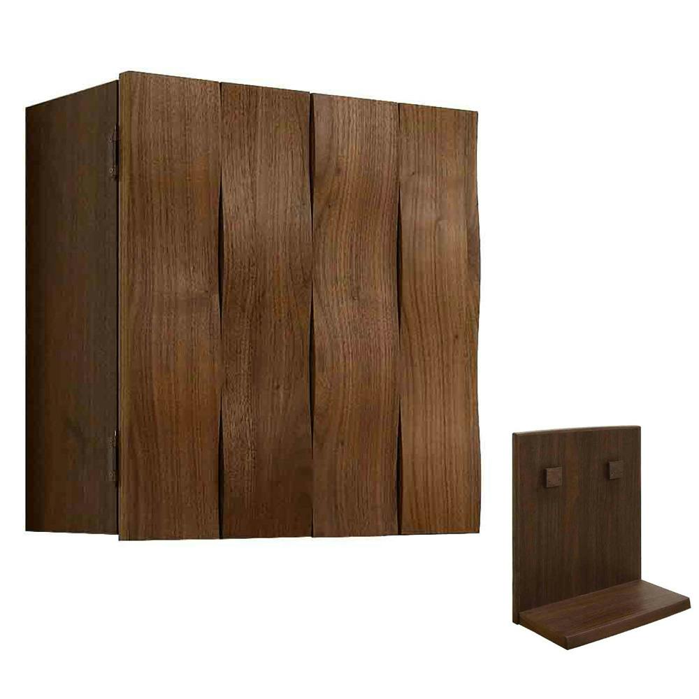 丸田木工 壁掛け仏壇 ウェーブ ウォールナット 専用台セット 家具調仏壇 モダン仏壇 ミニ仏壇 waset000bwn【別送品】