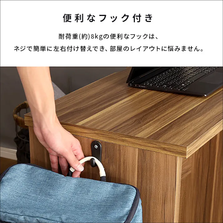 HomeTaste ヴィンテージ シンプルデスク90cm幅【Ridgewood-リッジウッドー】 ウォールナット モダンデスク 組立簡単家具 おしゃれテーブル BRHT-DSK90--WAL【別送品】