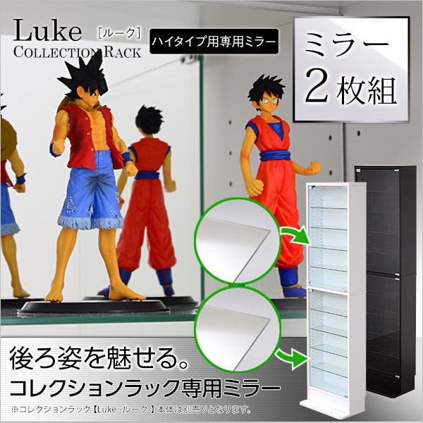 HomeTaste コレクションラック【-Luke-ルーク】専用ミラー2枚セット