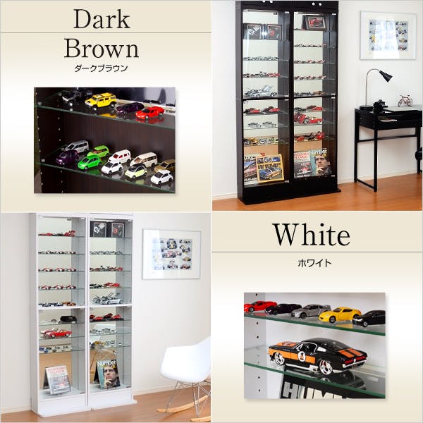 〘輝〙オーダーシェルフ HomeTaste コレクションラック【-Luke-ルーク】浅型ハイタイプ