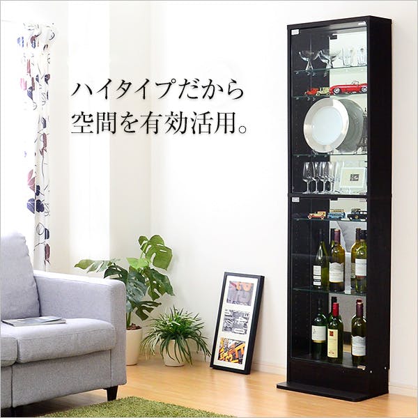 HomeTaste コレクションラック【-Luke-ルーク】浅型ハイタイプ