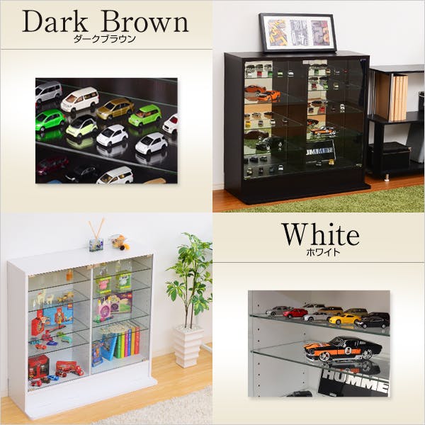 ※ コレクションラック Luke 深型ロータイプ ホワイト [7281] HomeTaste コレクションラック【-Luke-ルーク】深型ロータイプ