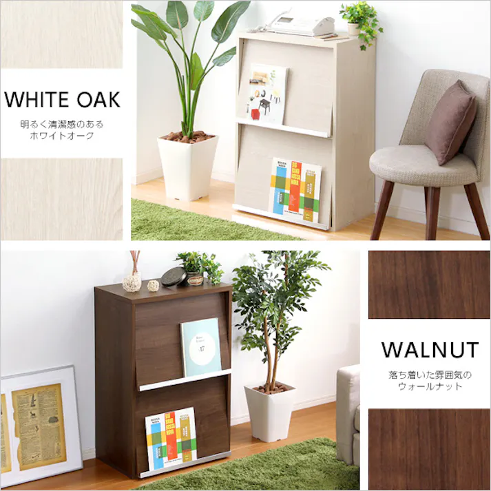 HomeTaste 収納家具【DEALS-ディールズー】 フラップ扉2枚タイプ ウォールナット シンプル おしゃれ収納 大容量収納 DS60-F2--WAL【別送品】