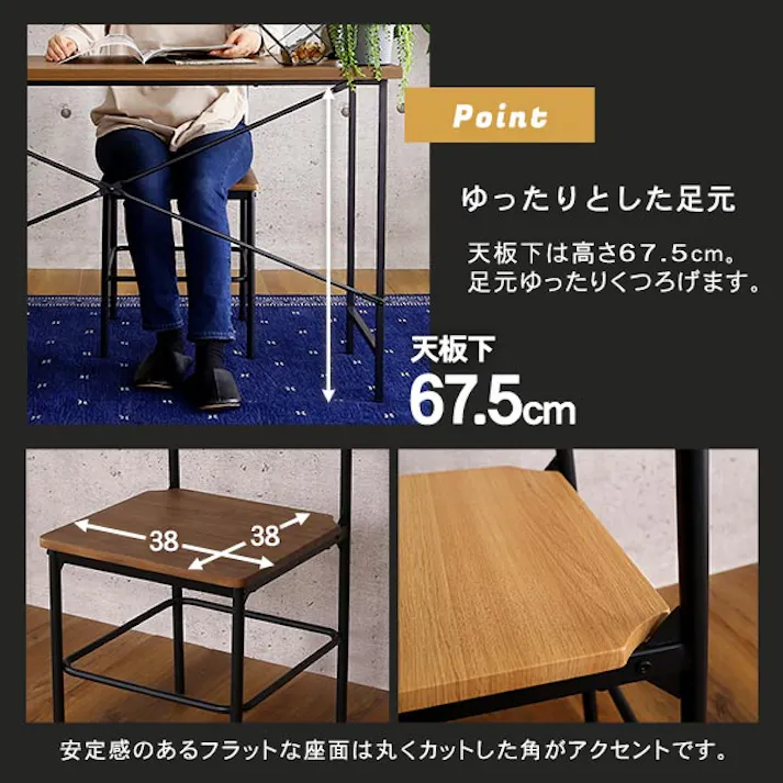 HomeTaste ヴィンテージ風引き出し付きデスク&チェアセット【Dove-ダブー】 シャビーオーク PCデスク 120cm幅 モダン DWV-120S--SBO【別送品】