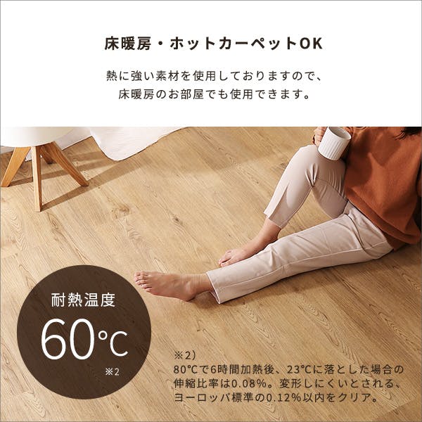 HomeTaste はめこみ式フロアタイル 24枚セット【Wood Flats-ウッド