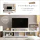 HomeTaste さわやかな ホワイトウォッシュ 80cm幅 モニター台 コンパクト FMD-80--WHW【別送品】