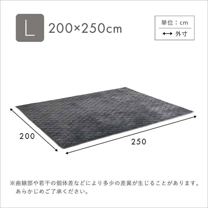HomeTaste 洗える ストライプ柄フランネルキルトラグ 200cm×250cm アイボリー 抗菌・防ダニ 凸凹 滑り止め付き FQRG-L--IV【別送品】