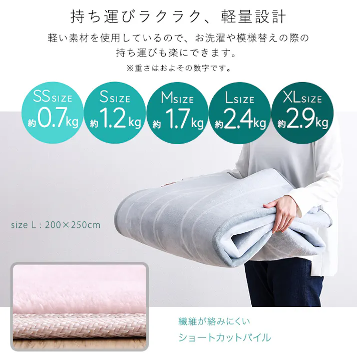 HomeTaste マイクロファイバー・デザインラグマットSサイズ(130×185cm)洗えるラグマット 【WASHFA2】 スモーキーピンク 滑り止め ふわふわ ノンホルム製品 FRG-D2-S--SKPK【別送品】