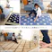 HomeTaste マイクロファイバー・デザインラグマットSサイズ(130×185cm)洗えるラグマット 【WASHFA】 モロッカンブルー 滑り止め ふわふわ ノンホルム製品 FRG-D-S--MBL【別送品】
