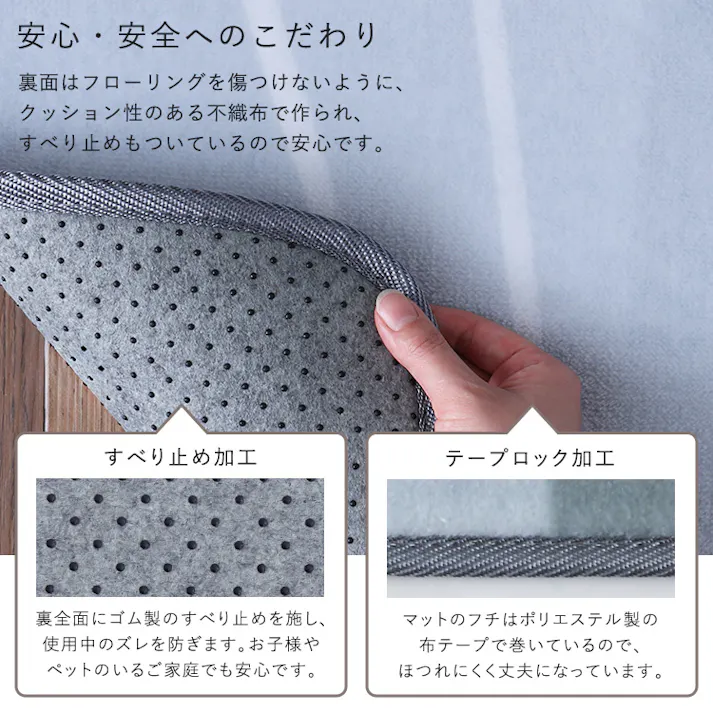 HomeTaste 洗えるデザイン玄関 45×90cm 【ヴィタム2-Witam2-】 ハニーイエロー 速乾 ウォッシャブル マット FRG-G2-M--HYE【別送品】