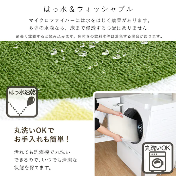 HomeTaste 洗えるデザインキッチンマット 50×80cm【クッチーナ2 -Kuchnia2- 】 スモーキーピンク 速乾 ウォッシャブル マット FRG-W2-S--SKPK【別送品】