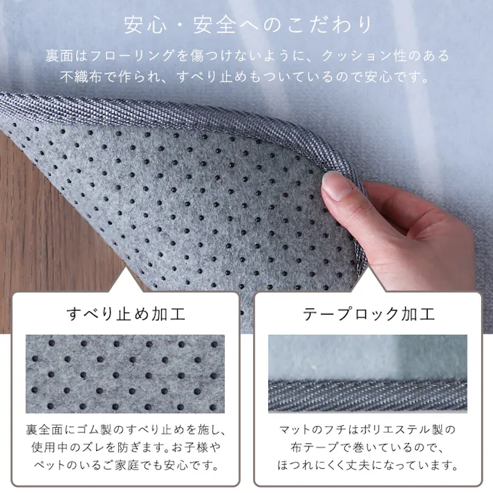 HomeTaste 洗えるデザインキッチンマット 50×80cm【クッチーナ2 -Kuchnia2- 】 スモーキーピンク 速乾 ウォッシャブル マット FRG-W2-S--SKPK【別送品】