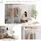 HomeTaste たっぷり収納のハンガーシェルフ【Spazioso-スパジオーソー】 ホワイト 大容量 ハンガーシェルフ 洋服収納 HGS-004--WH【別送品】