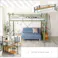 HomeTaste 北欧インテリア 階段付き パイプロフトベッド【Levata-レヴァター】 ブラウン 寝具 おしゃれ 安いベッド HOHT70-102--BR【別送品】