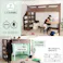 HomeTaste ロフト下に自由な空間を 階段付きロフトベッド【YOUICK-ユーイックー】 ナチュラル 寝具 おしゃれ 空間利用ベッド HT-0600--NA【別送品】