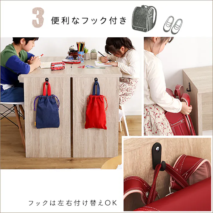 HomeTaste シンプルデスク60cm幅+サイドラック30cm幅セット【LULUTE-ルルテー】 ウォールナット 勉強机 おしゃれ 組立簡単家具 HT-DSK60SRK--WAL【別送品】