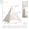HomeTaste キッズテント 無地タイプ【FUU-ふうー】 ホワイト 室内 テント 遊び KIST-PL--WH【別送品】