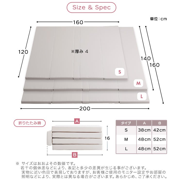 HomeTaste 折りたたみ式キッズプレイマット Sサイズ(120×160cm) グレー