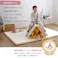 HomeTaste 折りたたみ式キッズプレイマット Sサイズ(120×160cm) グレー キッズ プレイマット 厚手マット KPM-1216S--GY【別送品】