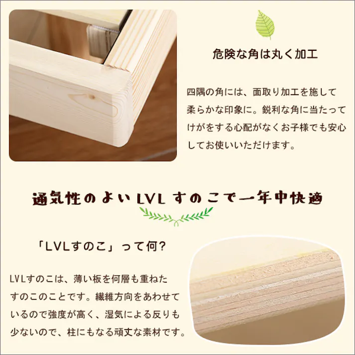 HomeTaste パイン材高さ3段階調整脚付きすのこベッド(ダブル) ホワイトウォッシュ 安いベッド 1人暮らし向け 簡単組立 LPS-01D--WHW【別送品】