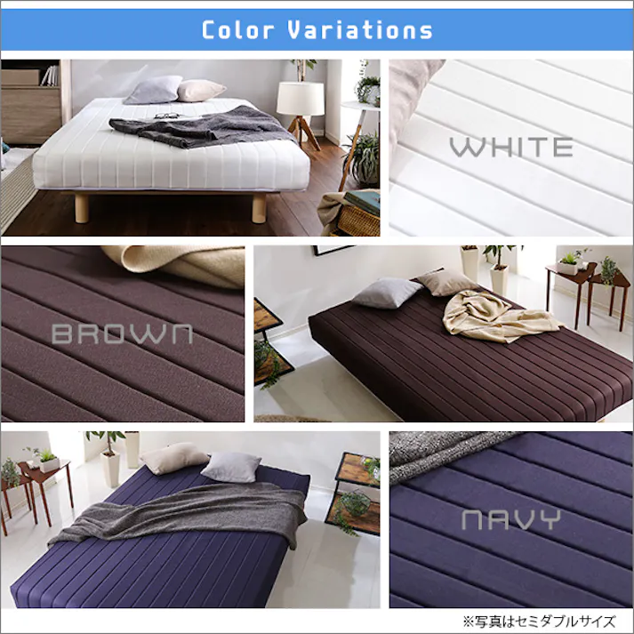 HomeTaste 新発想で搬入も組立カンタン!やわらかな寝心地 脚付きロールマットレス(ポケットコイルスプリング)【Unite -Doux- -ユニテ・ドゥー】ダブルサイズ ブラウン 簡単組立 熟睡 寝具 LRM-02D--BR【別送品】