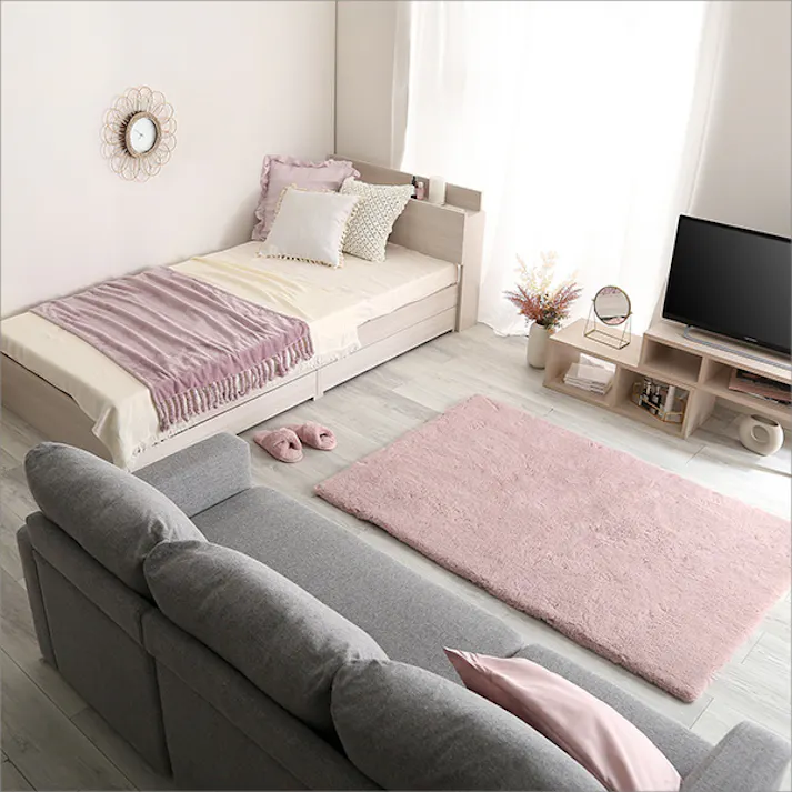 HomeTaste 大人かわいいインテリア 棚・コンセント付きチェストベッド シングル【anail-アネールー】 オーク かわいい スマホ充電 充電できる OK-STL-S--OAK【別送品】