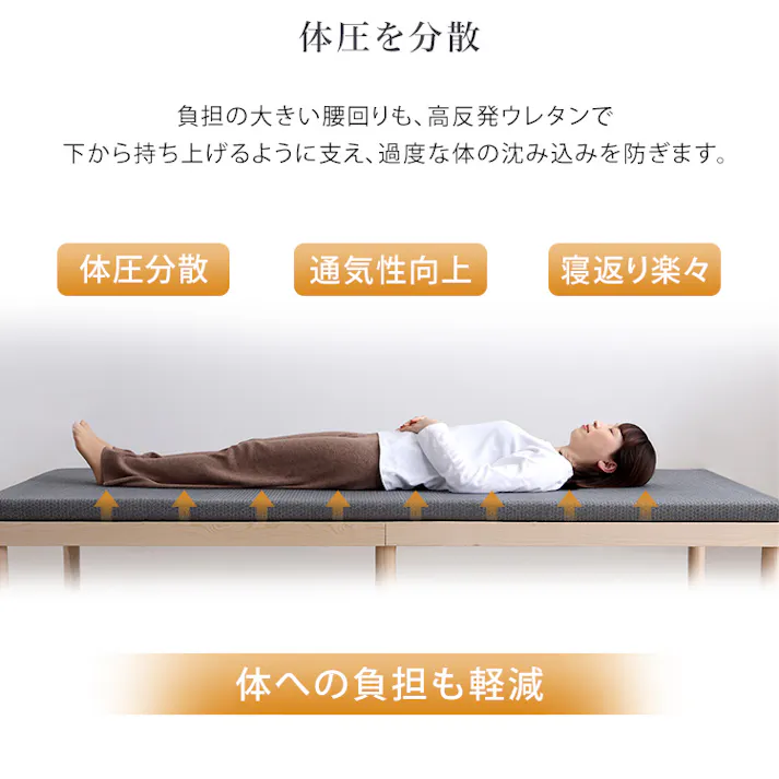 HomeTaste 高反発ウレタンマットレス【Beleza5-ベレーザ・ファイブー】(クイーン) グレー 寝返りしやすい マットレス コンパクト ORM-05Q--GY【別送品】