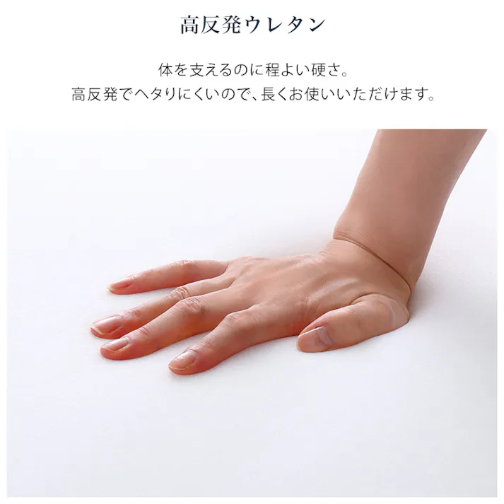 HomeTaste 高反発ウレタンマットレス【Beleza5-ベレーザ・ファイブー】(クイーン) グレー 寝返りしやすい マットレス コンパクト ORM-05Q--GY【別送品】