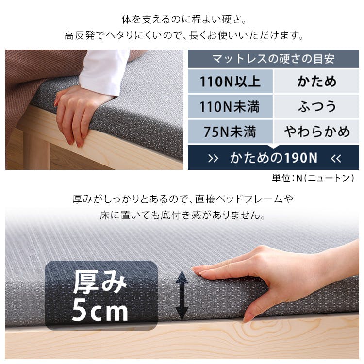 HomeTaste 高反発ウレタンマットレス【Beleza5-ベレーザ・ファイブー