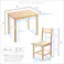 HomeTaste 北欧テイスト ダイニング3点セット コンパクト梱包 天然木製 【Salute-サルーテ】 ナチュラル 食卓 家族 机 PND-3--NA【別送品】