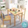 HomeTaste 北欧テイスト ダイニング3点セット コンパクト梱包 天然木製 【Salute-サルーテ】 ホワイトウォッシュ 食卓 家族 机 PND-3--WHW【別送品】