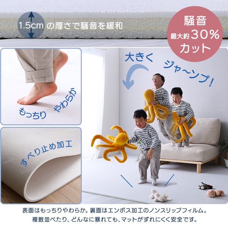 HomeTaste 継ぎ目がない!PVCロールマット スリムショート(110×200cm